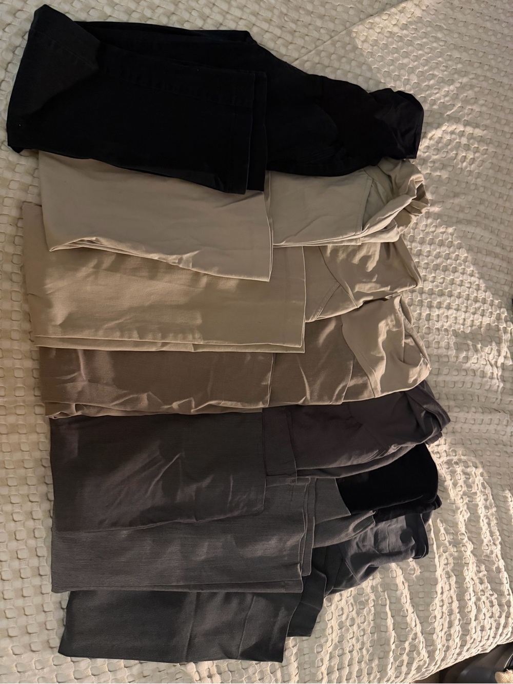 Maternity Neutral Tone Dress Pants Bundle - Black, Taupe, Khaki, Gray